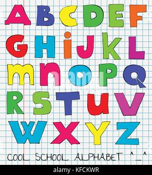 Alphabet coloré amusant Illustration de Vecteur