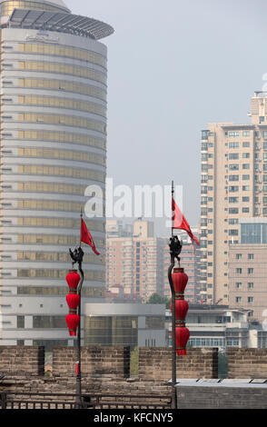 Stock photo - mur de la ville de Xian, Chine Banque D'Images