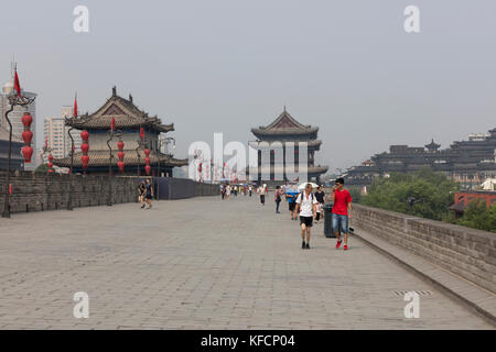 Stock photo - mur de la ville de Xian, Chine Banque D'Images