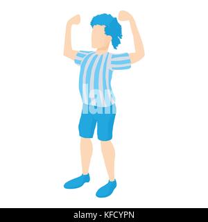 Joueur de football, l'icône de style cartoon Illustration de Vecteur