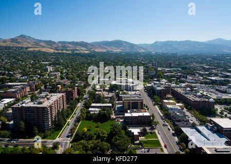 Donnent sur plus de Salt Lake City, Utah, USA Banque D'Images