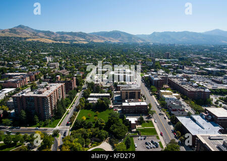 Donnent sur plus de Salt Lake City, Utah, USA Banque D'Images