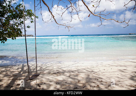 La JAMAÏQUE, Port Antonio. La plage Winifred. Banque D'Images