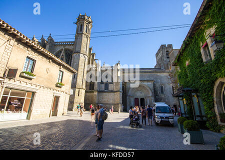 La basilique des Saints Nazaire et Celse l'intérieur de la forteresse médiévale de Carcassonne, dans le sud de la France Banque D'Images