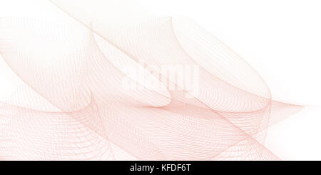 Abstract Futuristic Background sur blanc avec motif en courbe Banque D'Images