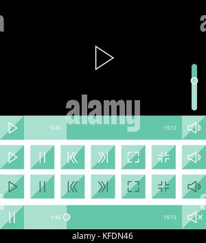 Lecteur vidéo modèle Illustration de Vecteur
