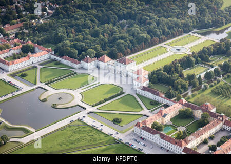 Vue aérienne du château Nymphenburg (Schloss Nymphenburg), Munich, Bavière, Allemagne Banque D'Images