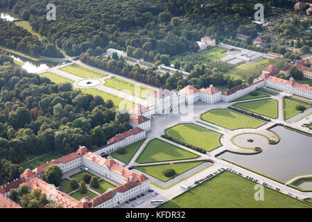 Vue aérienne du château Nymphenburg (Schloss Nymphenburg), Munich, Bavière, Allemagne Banque D'Images