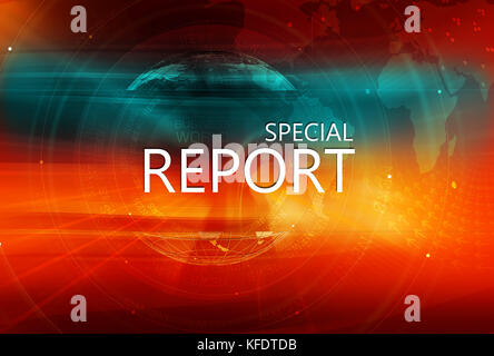 Rapport spécial avec l'arrière-plan graphique Earth Globe en arrière-plan, illustration 3d, 3D render Banque D'Images