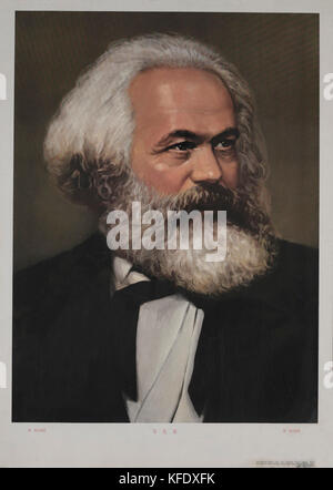 Karl Marx (1818-1883), philosophe allemand, portrait Banque D'Images