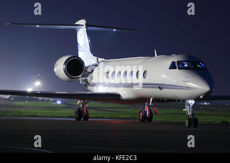 Sheremetyevo, région de Moscou, Russie - 27 mars 2014 : Gulfstream G550 privé à l'aéroport international de Sheremetyevo. Banque D'Images