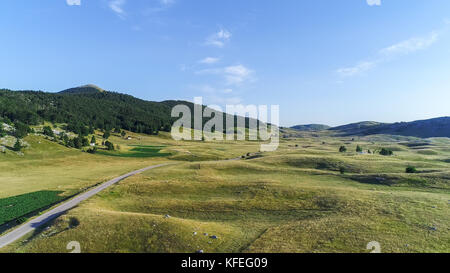 Paysage karstique calcaire sur le durmitor, Monténégro Banque D'Images