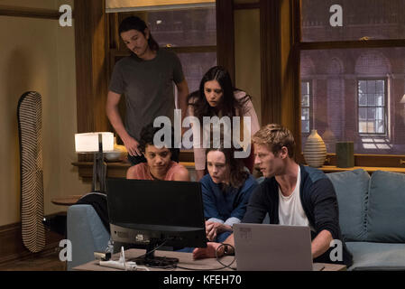 DATE de sortie: 29 septembre 2017 TITRE: Flatliners. Studio: Columbia Photos. Directeur: Niels Arden Oplev. Complot: Cinq étudiants en médecine, obsédés par ce qui se trouve au-delà des limites de la vie, se lancent dans une expérience audacieuse: En arrêtant leur cœur pendant de courtes périodes, chacun déclenche une expérience proche de la mort, leur donnant un compte-rendu direct de l'après-vie. Avec: Ellen PAGE comme Courtney, NINA DOBREV comme Marlo, KIERSEY CLEMONS comme Sophia, DIEGO LUNA comme Ray. (Image De Crédit : © Columbia Pictures/Entertainment Pictures) Banque D'Images