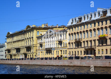 St. Petersburg, Russie - juin 04,2017. vieux maisons rentables sur la rivière fontanka embankment. numéro 24 2628 Banque D'Images