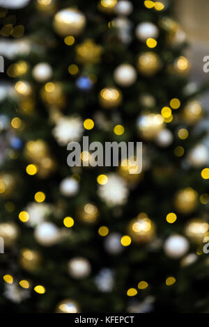 Bokeh abstract lights christmas background Banque D'Images