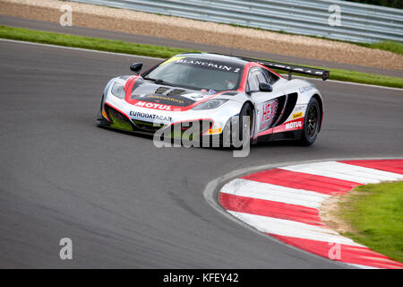 Sportscar de McLaren MP4-12C GT team Hexis Racing participe au championnat d'Europe FIA GT1 sur la piste 'Moscow Raceway" à Moscou, Russie Banque D'Images