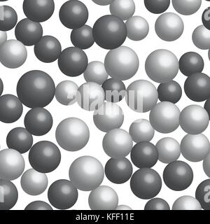 Bulles gris sur fond blanc motif transparent Illustration de Vecteur