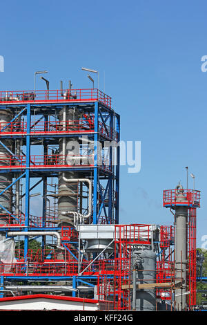 Nouvelle usine pétrochimique construction site Banque D'Images