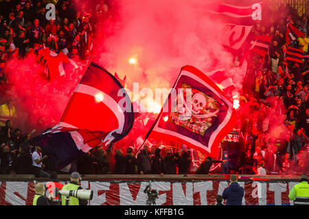 Paris, Paris, France. 27 Oct, 2017. Atmosphère pendant la Ligue 1 match de foot entre Paris Saint Germain (PSG) et de Nice au Parc des Princes. Credit : SOPA/ZUMA/Alamy Fil Live News Banque D'Images