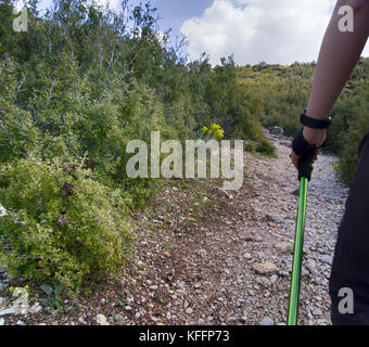 Sentier du tourisme turc dans le district de Mugla marmaris. kariya path, un escalier de pierre jusqu' Banque D'Images