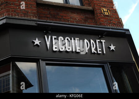 Veggie PRET Exmouth Market Clerkenwell dans le quartier d'Islington à Londres Banque D'Images