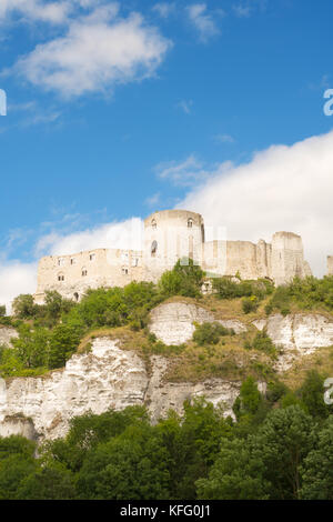 Château Gaillard, les ruines d'un château médiéval, Les Andelys, Normandie, France, Europe Banque D'Images