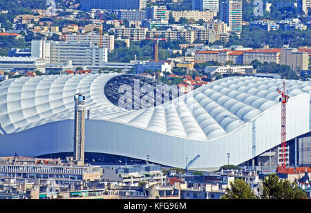 Le nouveau Stade Vélodrome, Marseille, Bouches-du-Rhône, France Banque D'Images