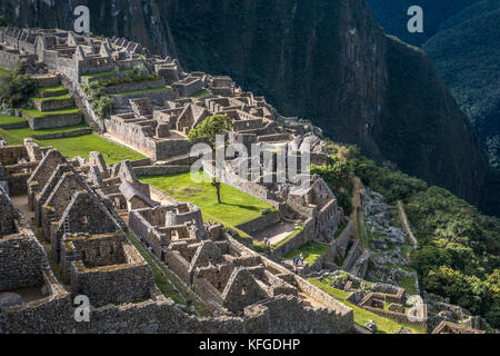 Ruines incas de Machu Picchu au Pérou Banque D'Images