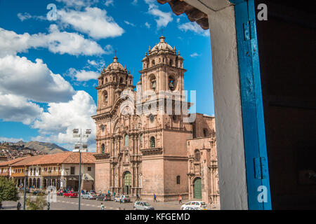 Église des Jésuites à Plaza de Armas Cusco Pérou Banque D'Images