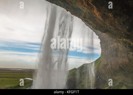 Chutes de Seljalandsfoss Islande Banque D'Images