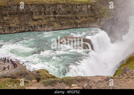 La grande cascade Gulfoss en Islande Banque D'Images