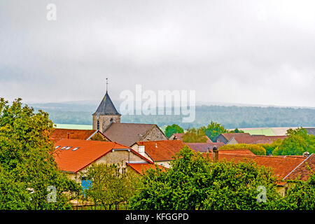 Colombey-les-Deux-Églises (départements de la Haute-Marne, France) : résidence de l'ancien président français Charles de Gaulle et sa famille Banque D'Images