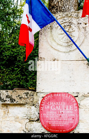 Colombey-les-Deux-Églises (départements de la Haute-Marne, France) : La Boisserie, demeure de l'ancien président français Charles de Gaulle et sa famille Banque D'Images