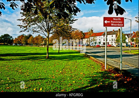 Village Green , West Auckland, County Durham Banque D'Images