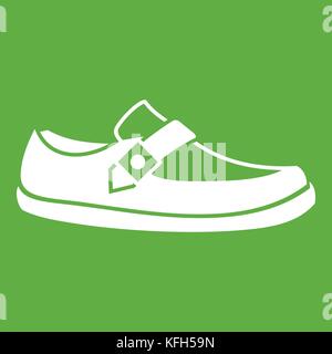 Mocassins hommes vert icône Illustration de Vecteur