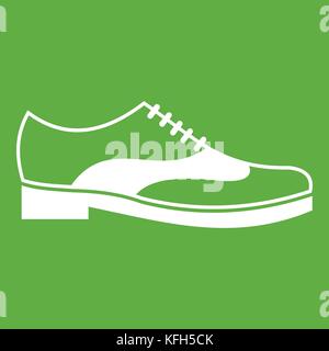 Avec dentelle Chaussures hommes vert icône Illustration de Vecteur