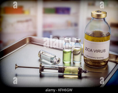 Pour les tests de recherche de l'image, test de zika conceptual Banque D'Images