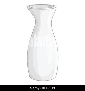 Vase blanc, icône de style cartoon Illustration de Vecteur