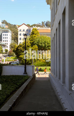 Voir l'avant une rampe d'accès à la bibliothèque Bancroft, univerisy of California, Berkeley, California, UNITED STATES Banque D'Images