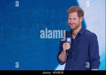 Le prince Harry assiste à une journée DU WE, un événement éducatif et inspirant d’une journée qui célèbre le pouvoir des jeunes de faire une différence positive dans le monde. Avec la participation des artistes : Prince Harry où : Toronto, Canada quand : 28 Sep 2017 crédit : Euan Cherry/WENN.com Banque D'Images