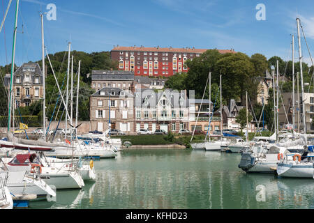 Le port de plaisance dans le port de plaisance, Saint Valery en Caux, Normandie, France, Europe Banque D'Images