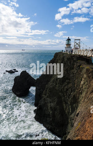 Lighthouse Point Bonita, aire de loisirs nationale du golden gate, le comté de marin, en Californie, USA Banque D'Images