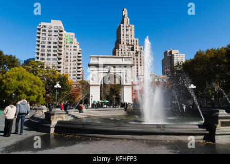 Washington Square Park, Greenwich Village, manhattan, New York City, NY, USA Banque D'Images