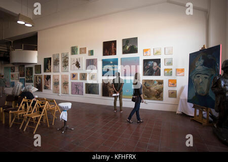 La Brasserie Brasserie Promenade artistique, colonie d'Art, Los Angeles, Californie, USA Banque D'Images