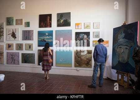 La Brasserie Brasserie Promenade artistique, colonie d'Art, Los Angeles, Californie, USA Banque D'Images