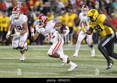 College Park, MD, USA. 28 Oct, 2017. PHILYOR WHOP (22) en action au cours de la partie tenue à La Capitale un champ à Maryland Stadium à College Park, MD. Credit : Amy Sanderson/ZUMA/Alamy Fil Live News Banque D'Images