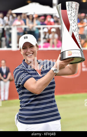 Kuala Lumpur, MALAISIE. 29 octobre 2017. Cristie Kerr des États-Unis remporte le Sime Darby LPGA Malaysia au TPC Kuala Lumpur le 29 octobre 2017 en Malaisie. Crédit : Chris Jung/ZUMA Wire/Alamy Live News Banque D'Images