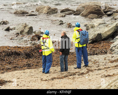 Newquay, Cornwall, UK. 29 Oct, 2017. Personne disparue Dom Sowa 17 ans d'âge, une énorme recherche en cours. 29, octobre, 2017. Crédit : Robert Taylor/Alamy Live News Banque D'Images