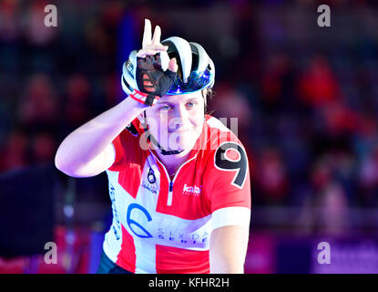 Londres, Royaume-Uni. 29 oct, 2017. amalie winther Olsen (den) à riders présentation pendant six jours à Londres, le jour de l'événement 6, le dimanche 29 octobre 2017, Londres, Angleterre. crédit : taka wu/Alamy live news Banque D'Images