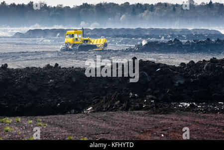 Quickborn, Allemagne. 19 octobre 2017. La zone de tourbe de Quickborn, Allemagne, 19 octobre 2017. La production de tourbe dans la région devrait prendre fin avant 2020. Crédit : Markus Scholz/dpa/Alamy Live News Banque D'Images